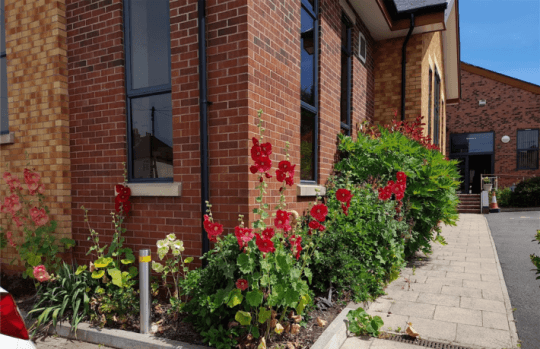 church flowery Outside view of Church